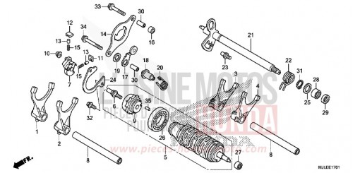 BARILLET DE SELECTION (NC700SD/750SD) NC750SDE de 2014